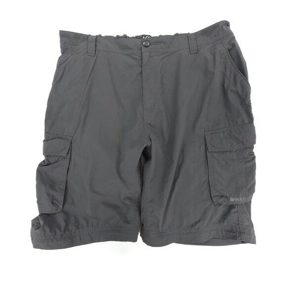 REI 100% Nylon 10 Inch Ripstop Cargo Shorts Hiking Utility Gorpcore Mens XL Gray - Picture 1 of 7